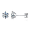 925 Sterling Silver 0.5 Carat Moissanite Earrings for Women