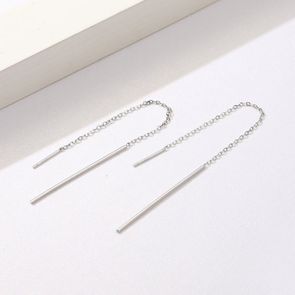 925 Sterling Silver Plated Platinum Earrings