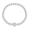 925 Sterling Silver Bracelet 17cm Oxidized & Platinum Plated for Women