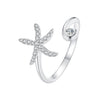 925 Sterling Silver Pavé Setting White Gold Ring for Women