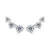 925 Sterling Silver Earrings with Pavé Setting CZ | Size 0.6*1.45cm for Women