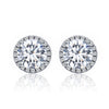 925 Sterling Silver Plated Platinum Pavé Setting CZ Earrings for Women