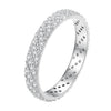 925 Sterling Silver Ring with Pavé Setting CZ for Women Size 6.0