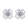 925 Sterling Silver Moissanite Earrings 0.6cm for Women