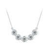 925 Sterling Silver 4mm Moissanite Plated Platinum Necklace for Women