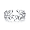 925 Sterling Silver and White Gold Plated Ring for Women