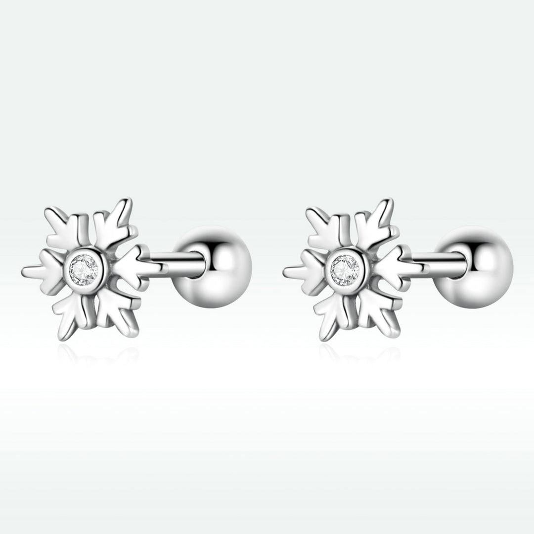 925 Sterling Silver Earrings with Pavé Setting and Oxidized Finish