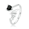 925 Sterling Silver Oxidized Pavé Setting CZ Ring