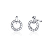 925 Sterling Silver Pavé Setting CZ Earrings
