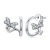 925 Sterling Silver Earrings with Pavé Setting CZ