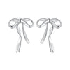 925 Sterling Silver Earrings with White Gold Plating - 1.8x1.3cm for Women