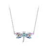 925 Sterling Silver Pendant Necklace with Pavé CZ and Plated Platinum