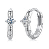 925 Sterling Silver Moissanite Earrings 1.3cm for Women