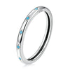 925 Sterling Silver Turquoise Oxidized Silver Ring Size 6 for Women