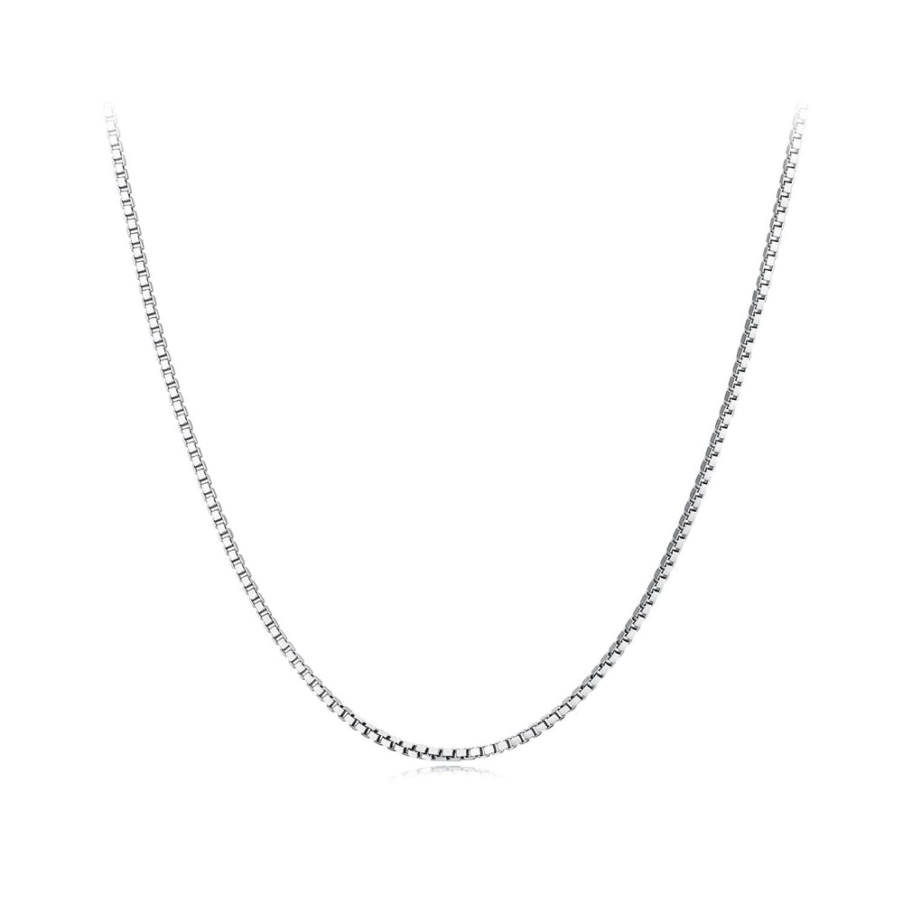 925 Sterling Silver Necklace 400mm with Platinum Plating for Women