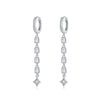 925 Sterling Silver Earrings with Pavé Set CZ