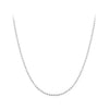 925 Sterling Silver Plated Platinum Necklace 400+50mm for Women