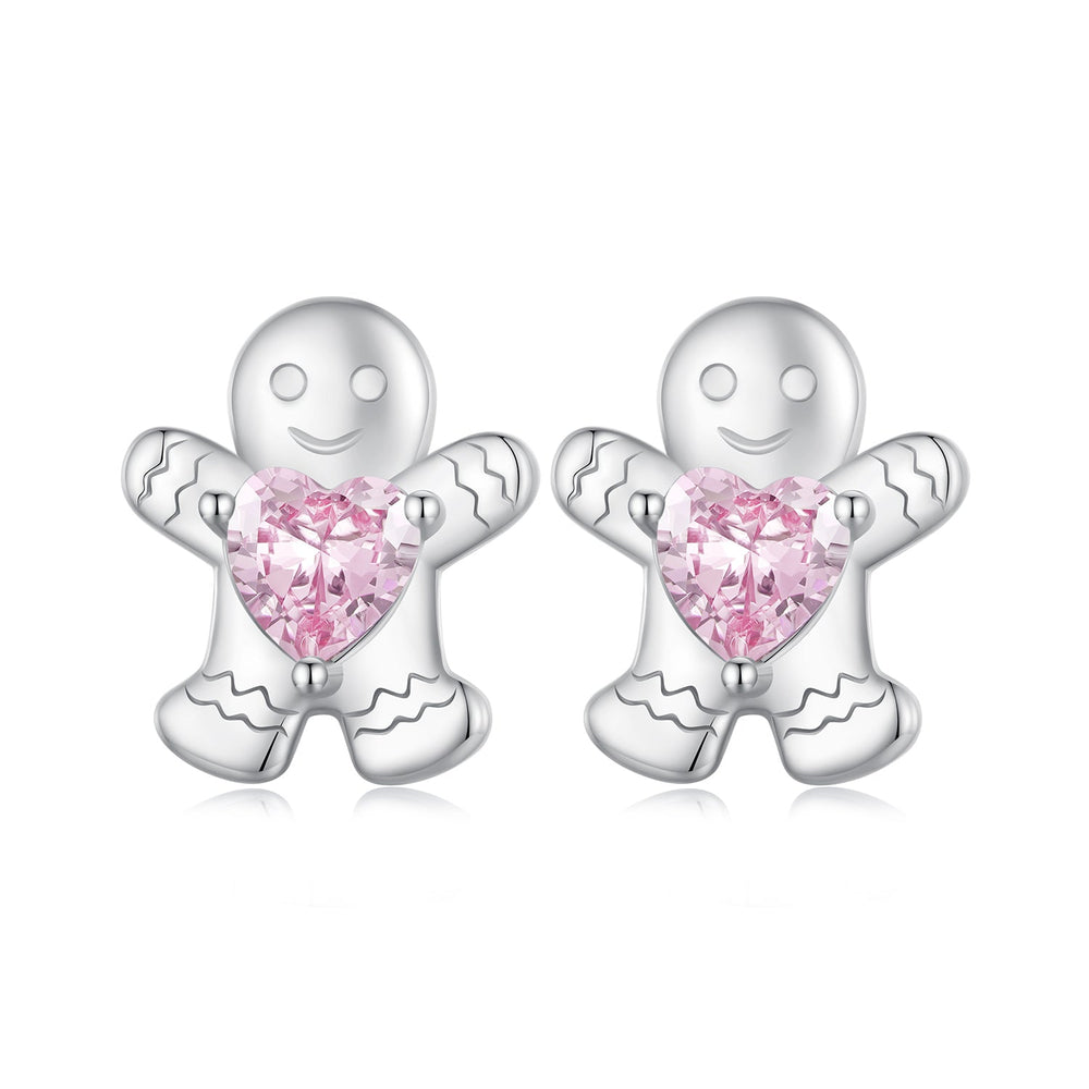 925 Sterling Silver Earrings with Pavé Setting CZ - 10x9mm for Women