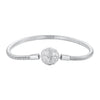 925 Sterling Silver White Gold Plated 17cm CZ Pavé Bracelet for Women