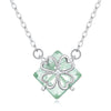 925 Sterling Silver Adjustable Necklace with Transparent Glass 46cm for Women