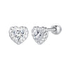 925 Sterling Silver Moissanite 0.15ct Earrings for Women