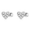 925 Sterling Silver Earrings with Pavé Setting CZ