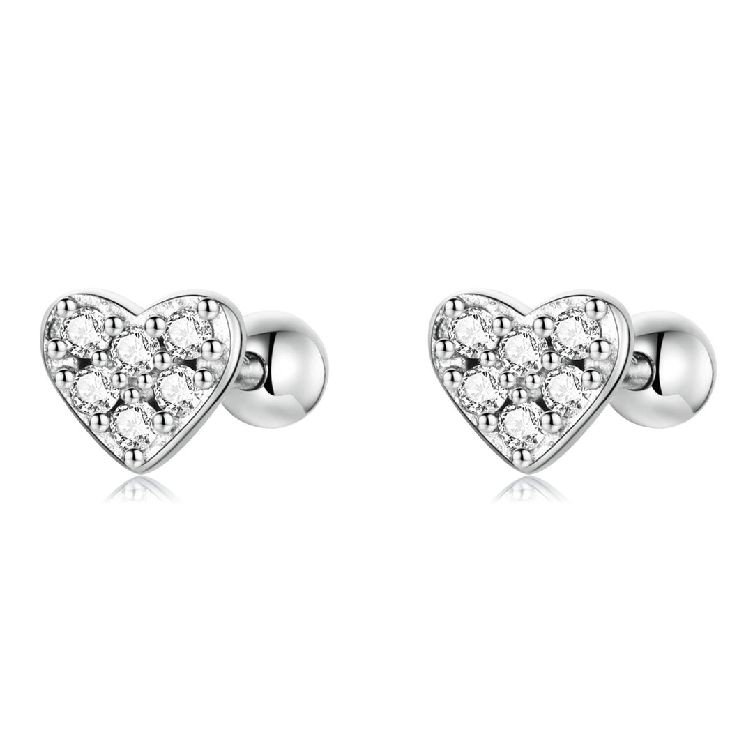 925 Sterling Silver Earrings with Pavé Setting CZ