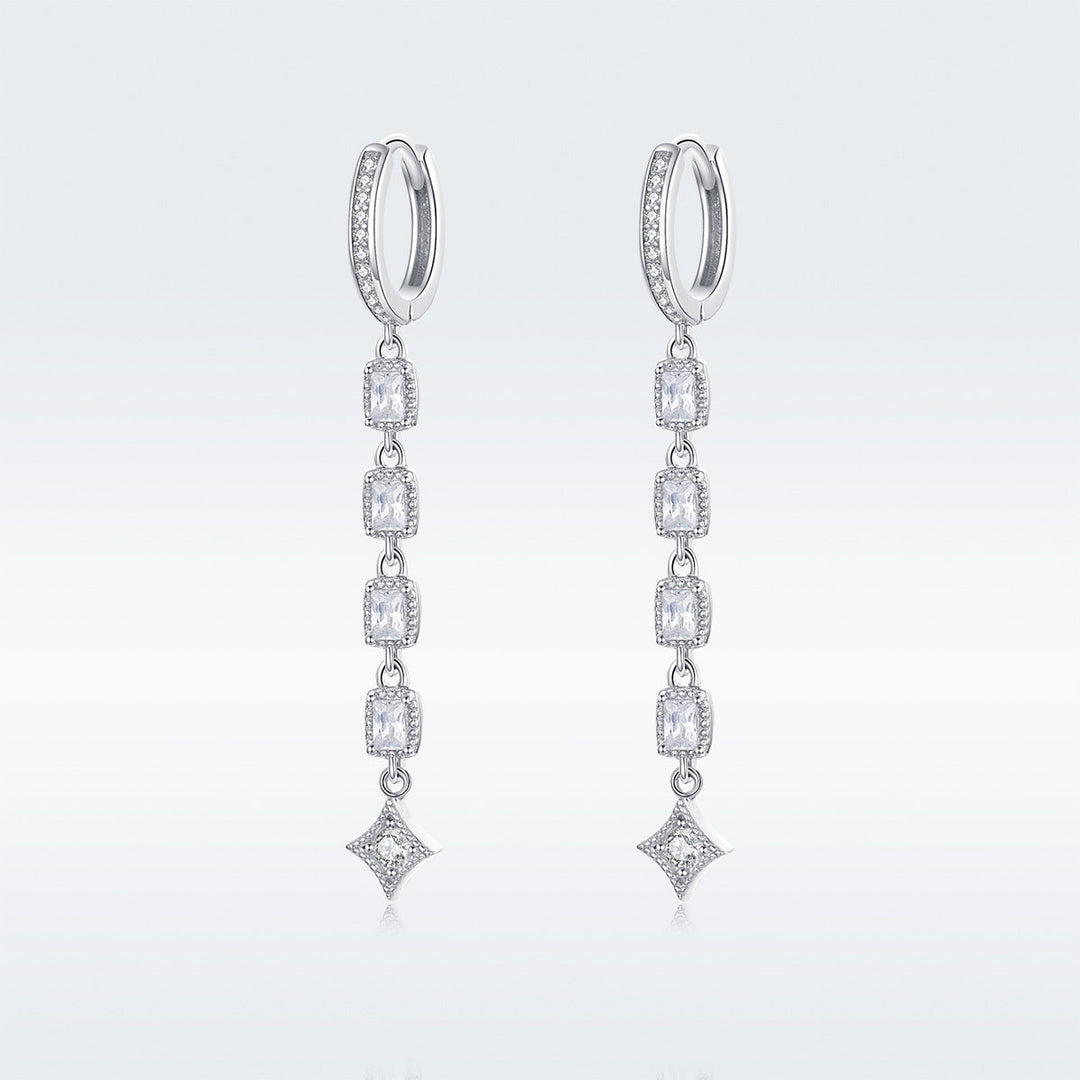 925 Sterling Silver Earrings with Pavé Set CZ
