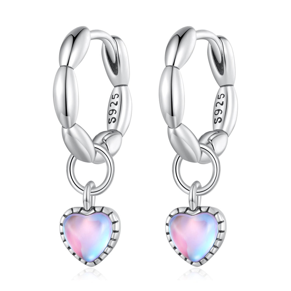 S925 Sterling Silver Earrings with Transparent Glass for Women