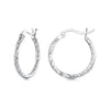 925 Sterling Silver Earrings with White Gold Plating