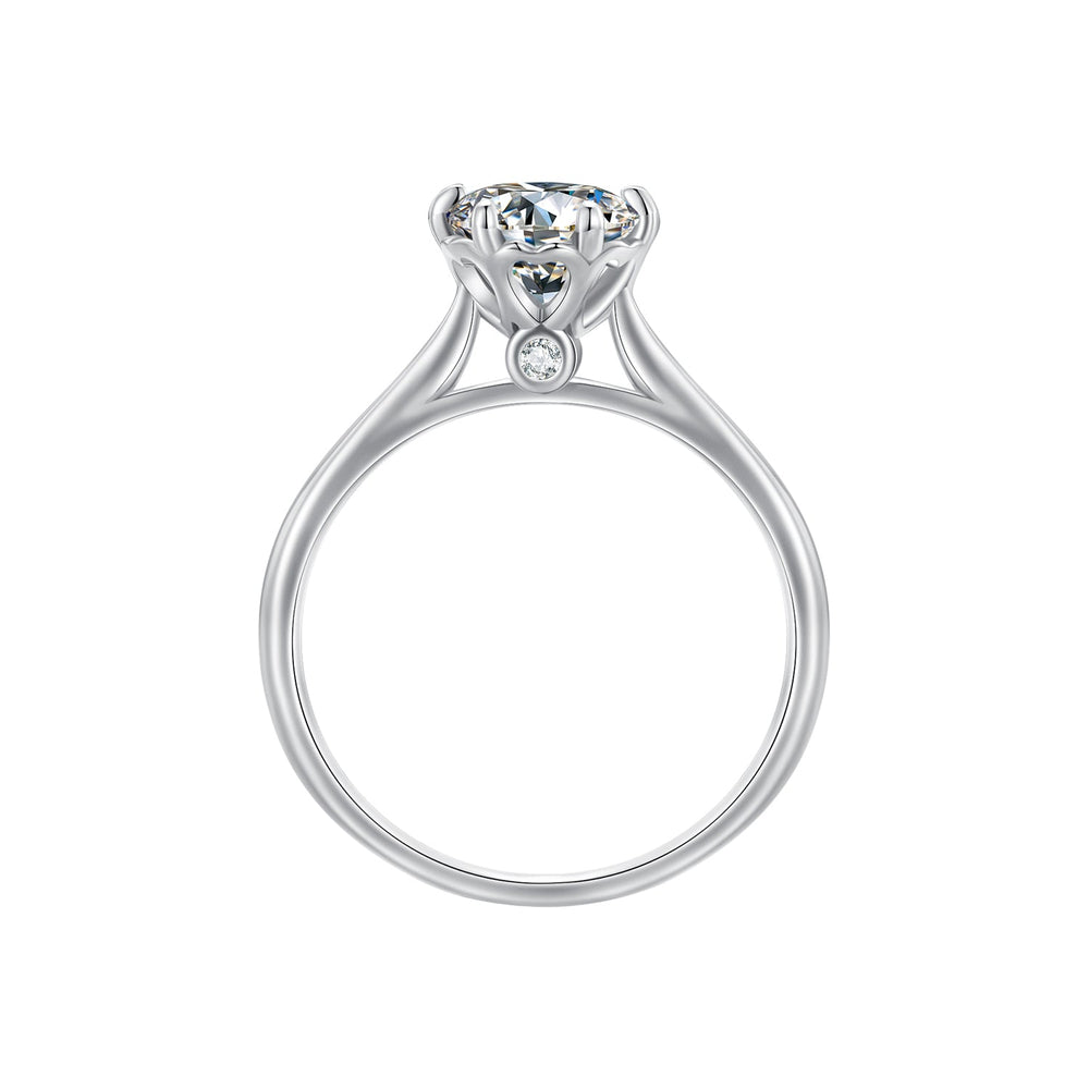 925 Sterling Silver Moissanite 1 Carat Ring Size 6 for Women