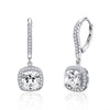 925 Sterling Silver Plated Gold Pavé Setting CZ Earrings for Women