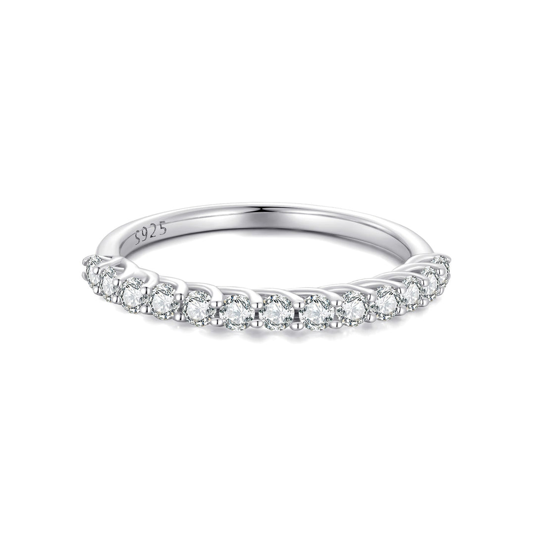 925 Sterling Silver Moissanite 0.03ct Ring Size 6A for Women