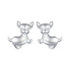 925 Sterling Silver Earrings Plated Platinum 10*12mm for Women