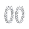 925 Sterling Silver 0.023 Carat Moissanite Earrings for Women