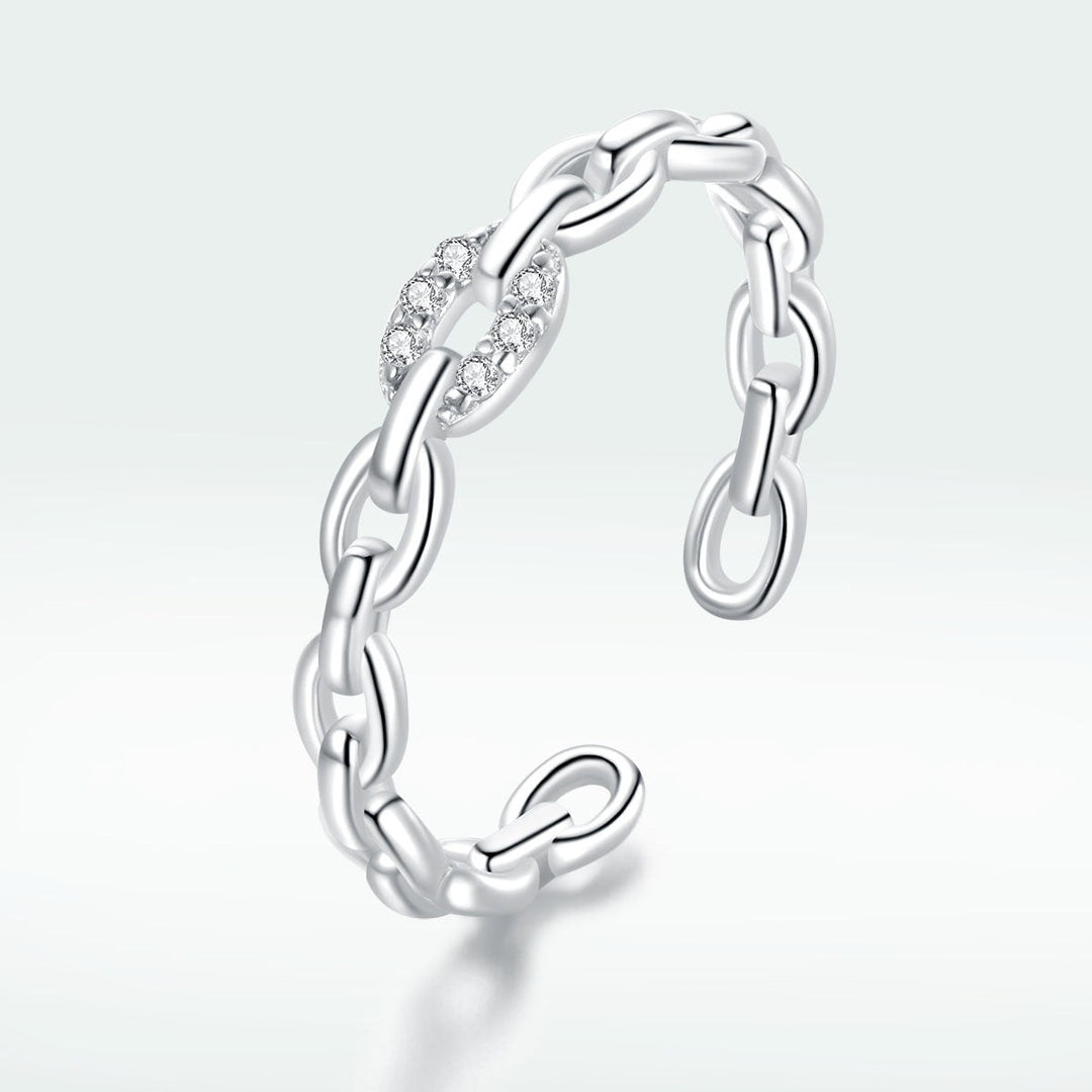 925 Sterling Silver 0.3cm Width CZ Pavé Setting Rings