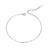 925 Sterling Silver & Plated Platinum Bracelet - 17+5cm Length