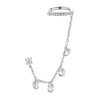 925 Sterling Silver Earrings with Pave Setting CZ - White Gold Plated for Women
