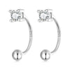 925 Sterling Silver Earrings for Women with CZ in Pavé Setting