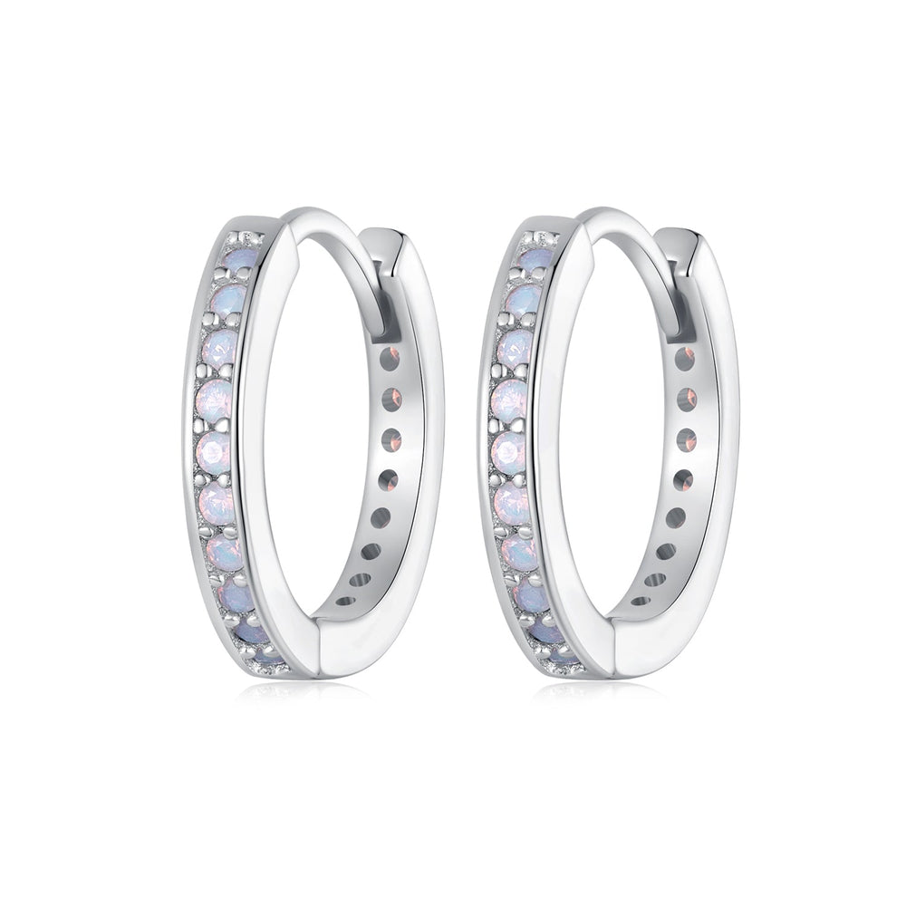 925 Sterling Silver Opal Earrings for Women