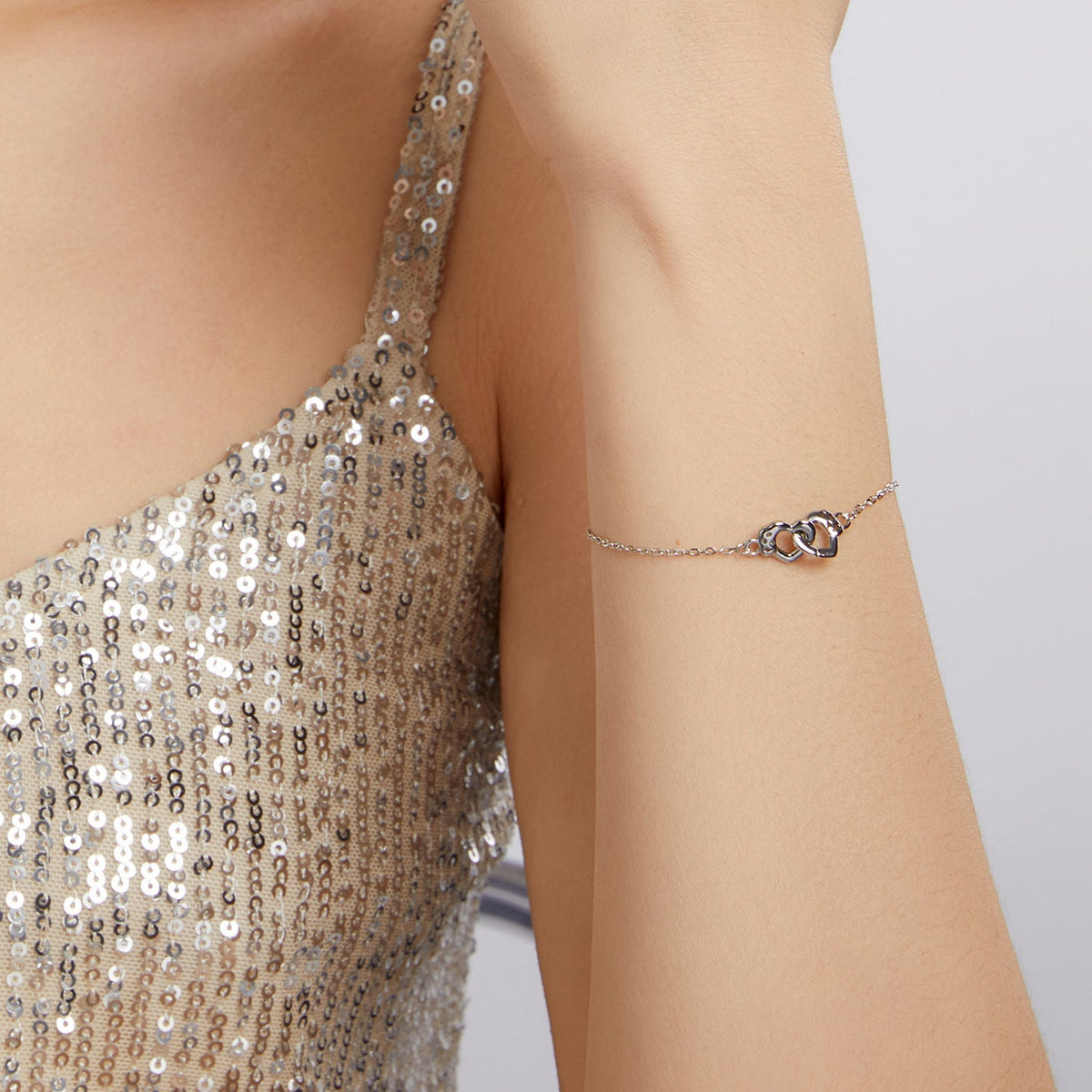 925 Sterling Silver White Gold Plated Chain Bracelet for Women - image 7 of 7