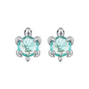 925 Sterling Silver Earrings with Transparent Glass and Oxidized Finish for Women
