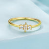 Anillo de plata de ley 925, talla 6.0, con circonitas engastadas en pavé