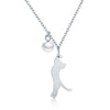 925 Sterling Silver 0.6 Carat Pearl Necklace for Women