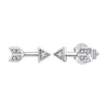 925 Sterling Silver 0.08ct and 0.12ct Moissanite Earrings in White Gold for Women