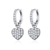 925 Sterling Silver CZ Pavé Setting Earrings for Women