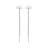 925 Sterling Silver White Gold Plated Shell Pearl Earrings
