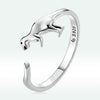 S925 Oxidized Silver Dinosaur Ring for Women