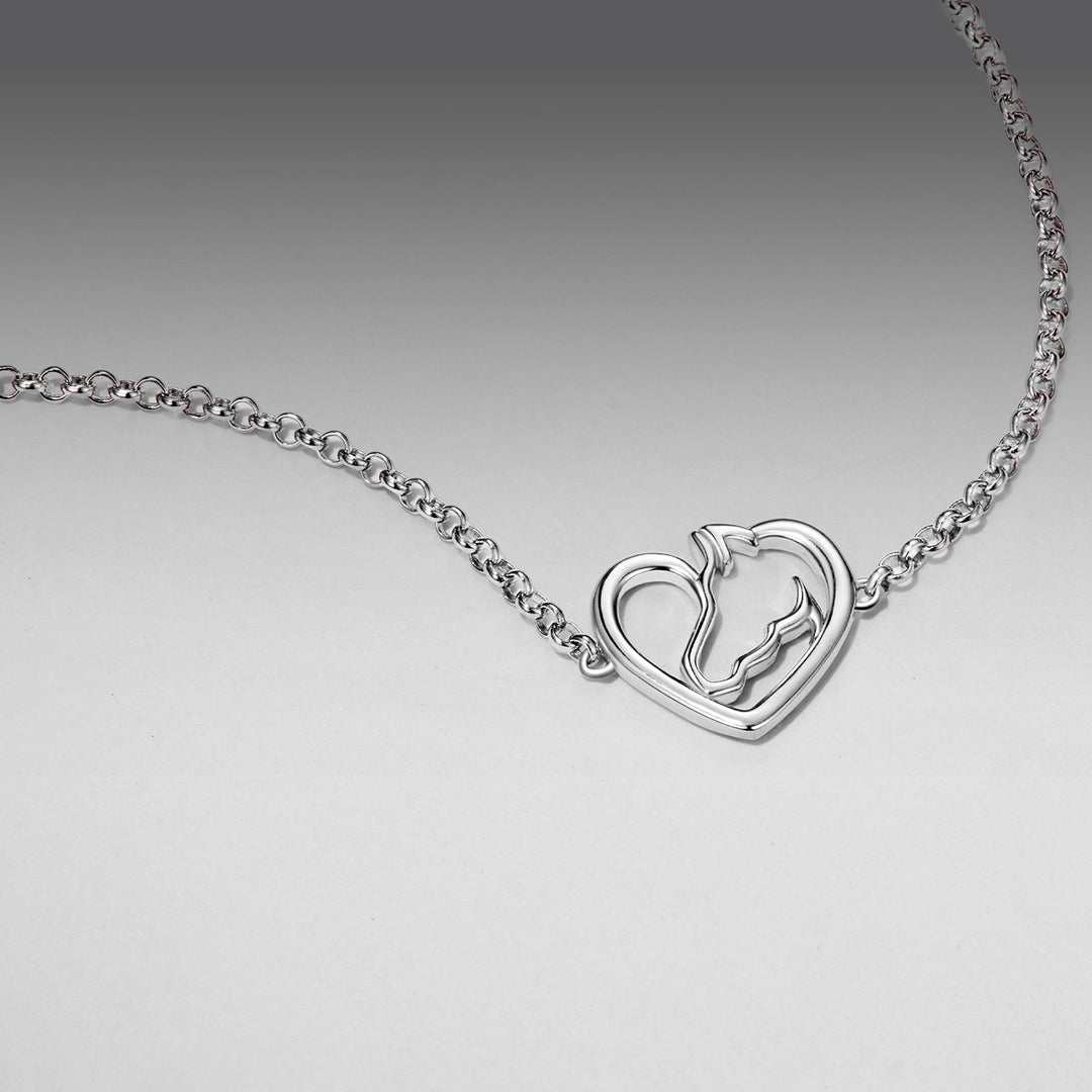 925 Sterling Silver Plated White Gold Bracelet 21cm for Women