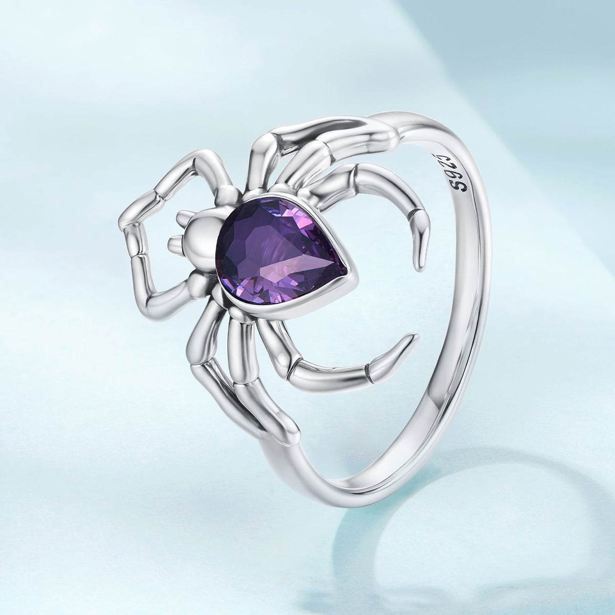 Anillo de circonita cúbica con pavé de plata de ley 925 para mujer, talla 6.0